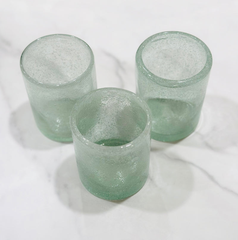 Blown Glass Cups - White