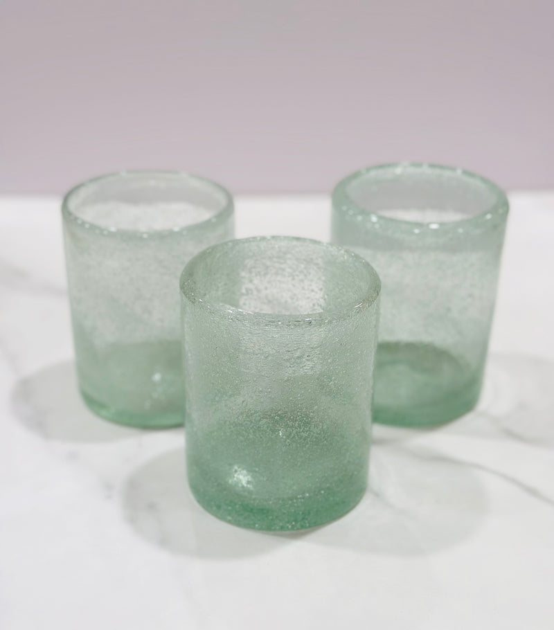 Blown Glass Cups - White