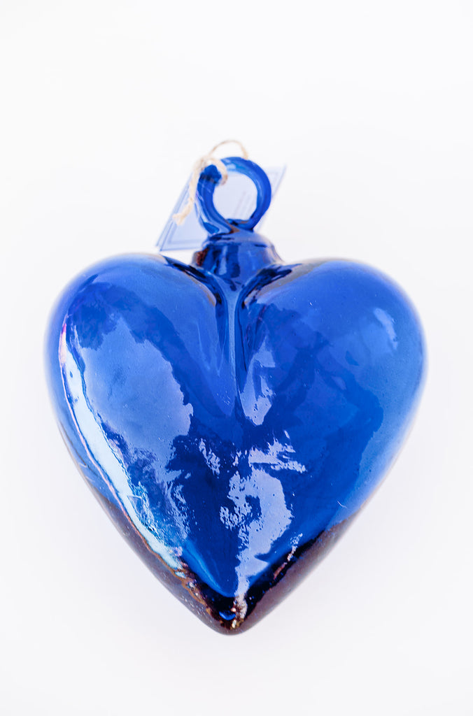 10 Beautiful Blown Glass Hearts. Glass Heart, BLOWN GLASS Made in
