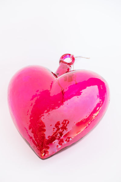 Blown Glass Heart - Pink